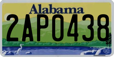 AL license plate 2AP0438