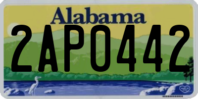 AL license plate 2AP0442