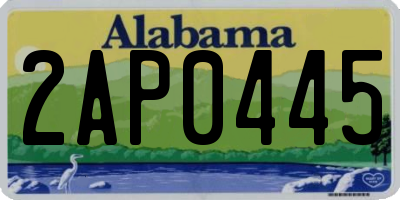AL license plate 2AP0445