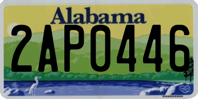AL license plate 2AP0446