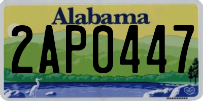 AL license plate 2AP0447