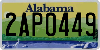 AL license plate 2AP0449