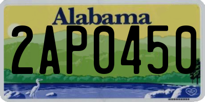 AL license plate 2AP0450