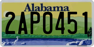 AL license plate 2AP0451