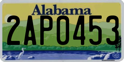 AL license plate 2AP0453