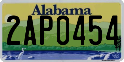 AL license plate 2AP0454