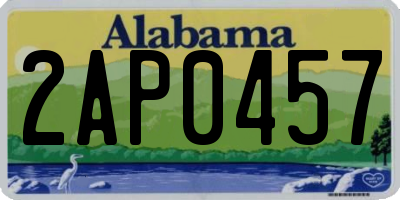 AL license plate 2AP0457