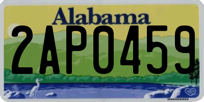 AL license plate 2AP0459