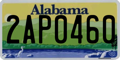 AL license plate 2AP0460
