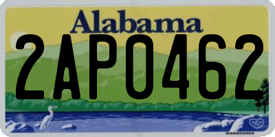AL license plate 2AP0462