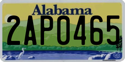 AL license plate 2AP0465