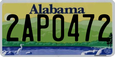 AL license plate 2AP0472