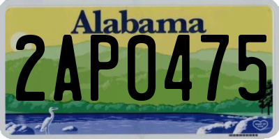 AL license plate 2AP0475