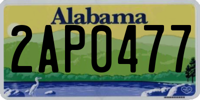 AL license plate 2AP0477