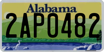 AL license plate 2AP0482