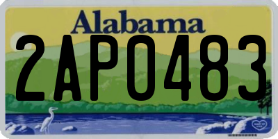 AL license plate 2AP0483