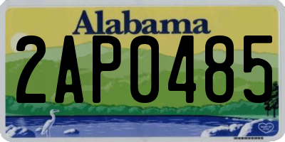 AL license plate 2AP0485