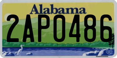 AL license plate 2AP0486