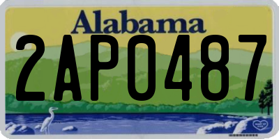 AL license plate 2AP0487