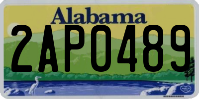 AL license plate 2AP0489