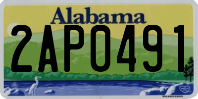 AL license plate 2AP0491