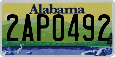 AL license plate 2AP0492