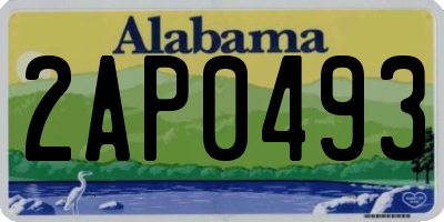 AL license plate 2AP0493