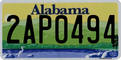 AL license plate 2AP0494