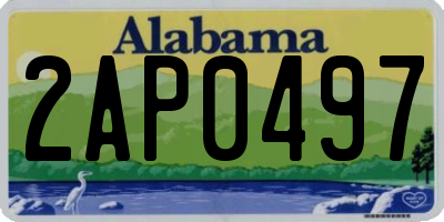 AL license plate 2AP0497