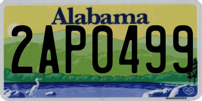 AL license plate 2AP0499