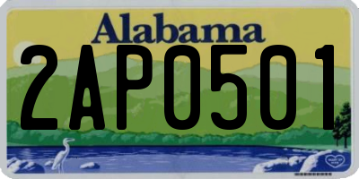 AL license plate 2AP0501