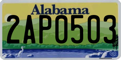 AL license plate 2AP0503