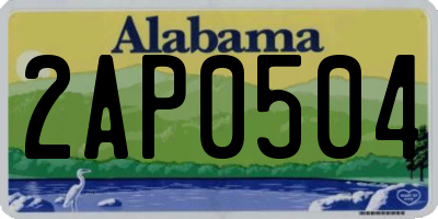 AL license plate 2AP0504