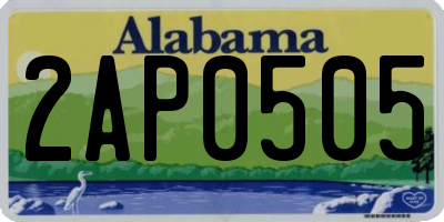 AL license plate 2AP0505