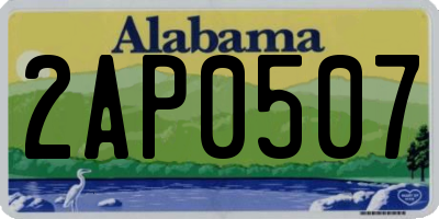 AL license plate 2AP0507