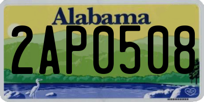 AL license plate 2AP0508