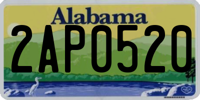 AL license plate 2AP0520