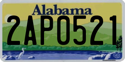 AL license plate 2AP0521