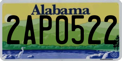 AL license plate 2AP0522