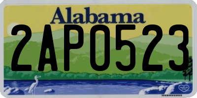 AL license plate 2AP0523