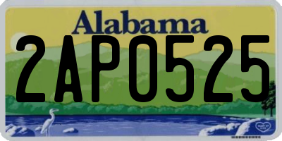 AL license plate 2AP0525