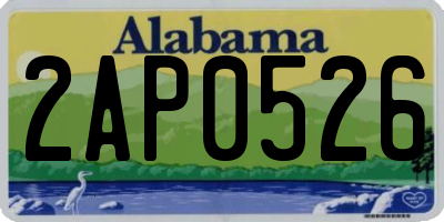 AL license plate 2AP0526