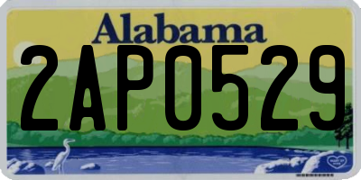 AL license plate 2AP0529