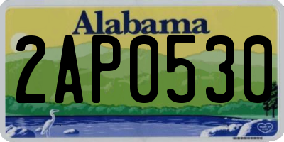 AL license plate 2AP0530