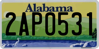 AL license plate 2AP0531