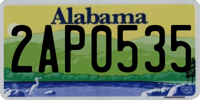 AL license plate 2AP0535