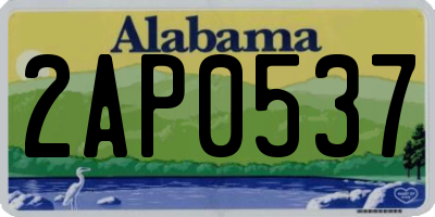 AL license plate 2AP0537
