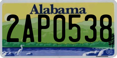 AL license plate 2AP0538