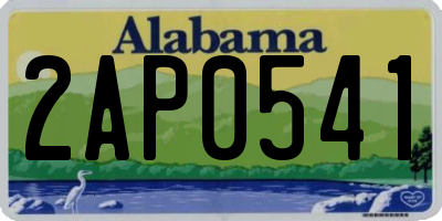 AL license plate 2AP0541