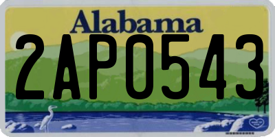 AL license plate 2AP0543